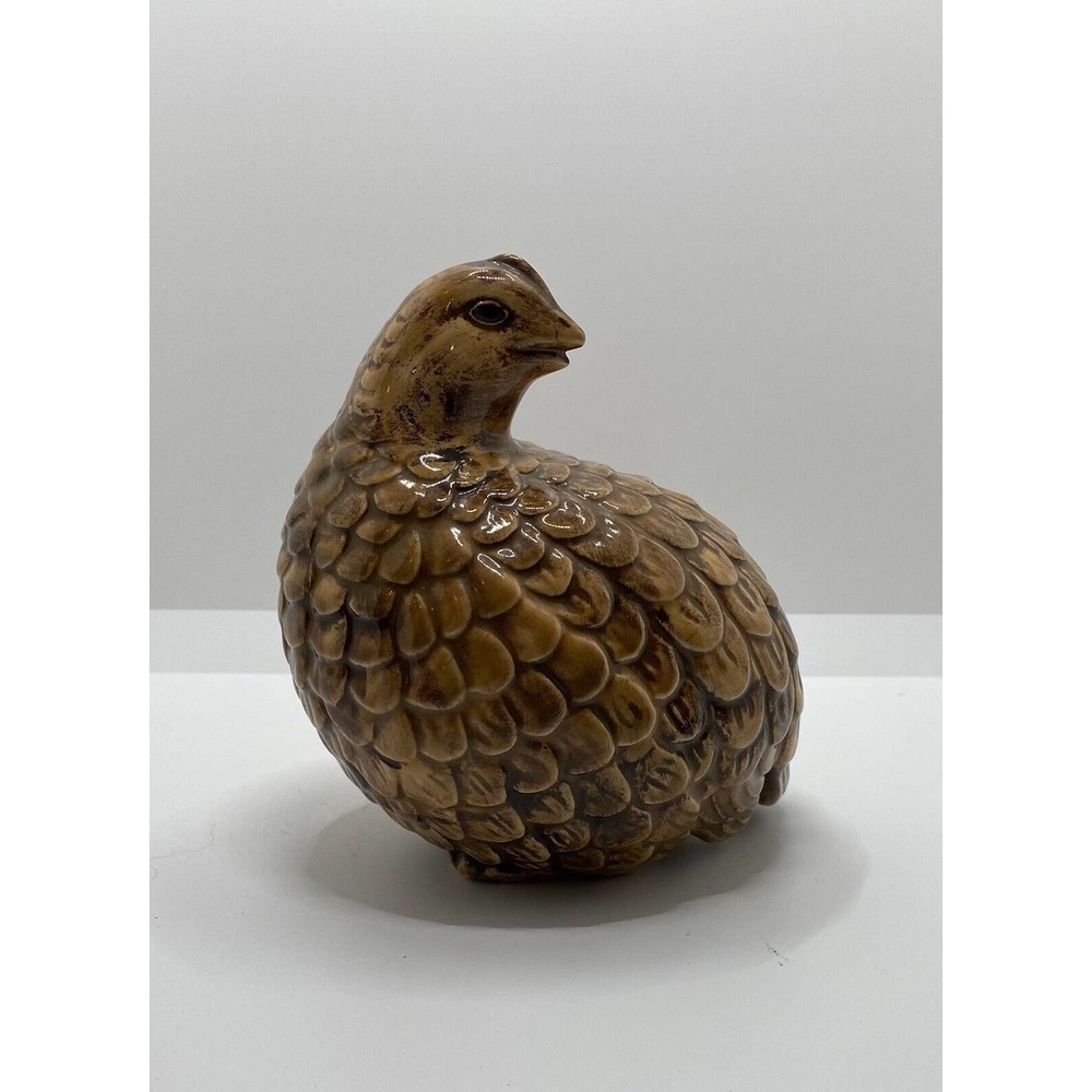 Arnel's Pottery Quail/Partridge Vintage Ceramic Statue Figurine Dated 1976